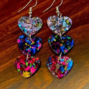 Heart Acrylic Lightweight Earrings